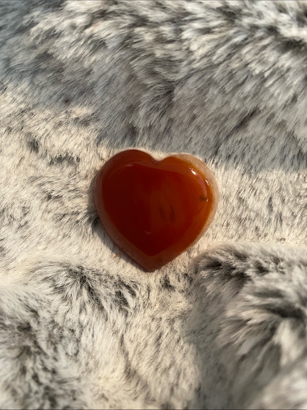 Heart-Shaped Carnelian Stone